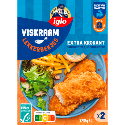 Iglo Viskraam Lekkerbekjes naturel, 2 stuks