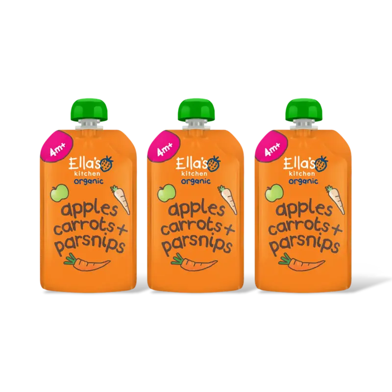 Ella's kitchen Wortels, appels,pastinaak 4m+ bio 3-pk
