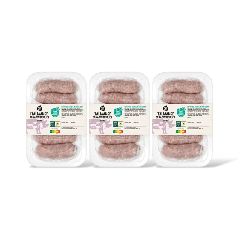 AH Italiaans gekruid braadworstje 3-pack
