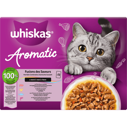 Whiskas Kattenvoer 1+ aroma fusion 12st.