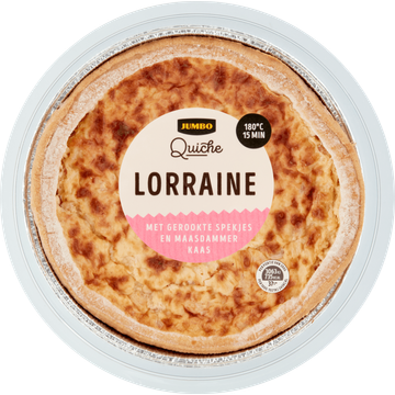 Jumbo Quiche Lorraine met Gerookte Spekjes en Maasdammer Kaas 300 g