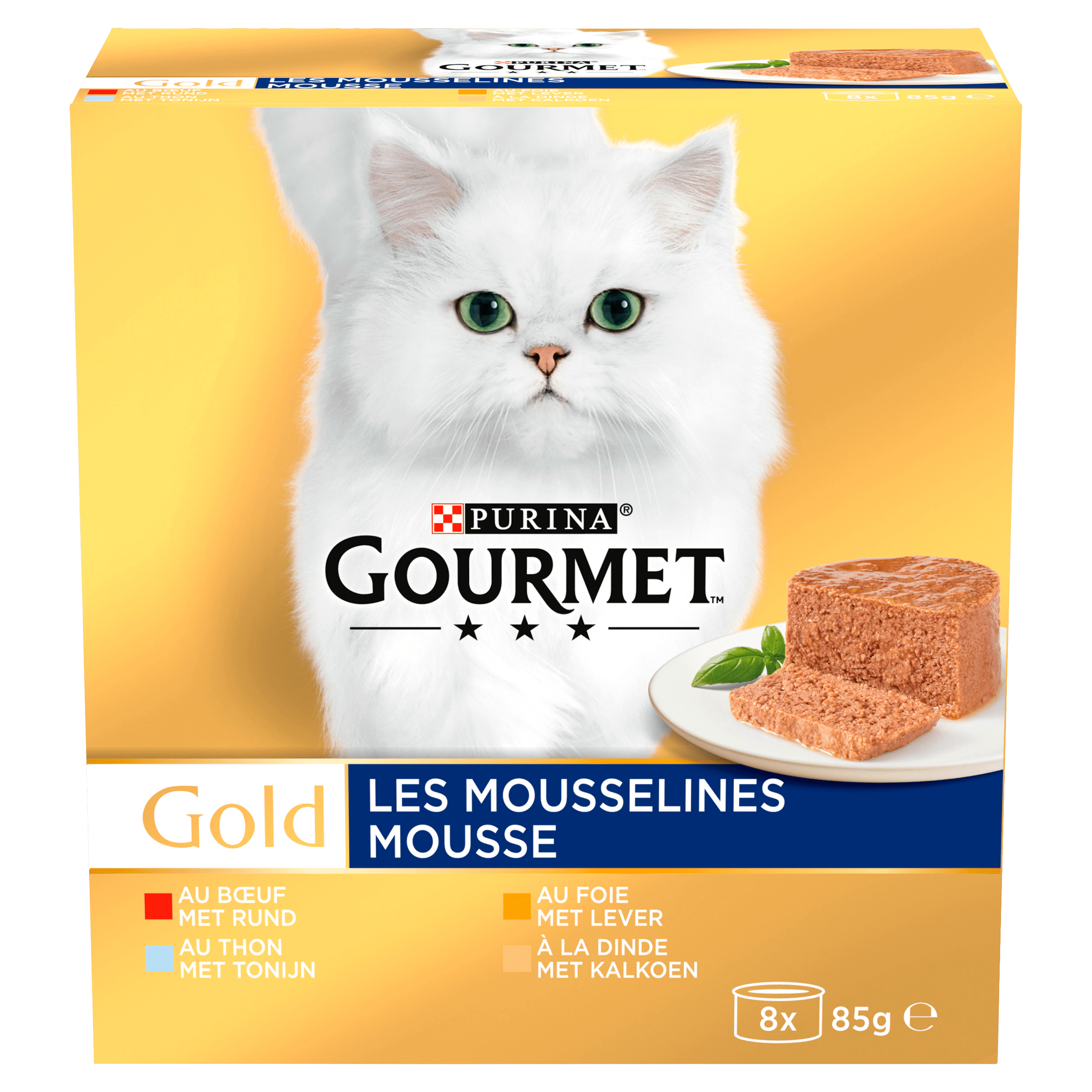 Gourmet Gold mousse kattenvoer nat vis/vlees
