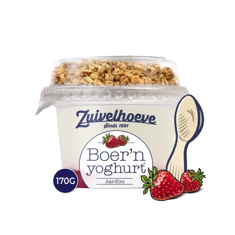 Zuivelhoeve Boer'n muesli aardbei