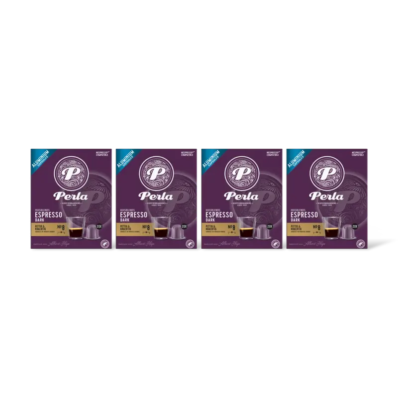 Perla Huisblends Espresso dark capsules 4-pack