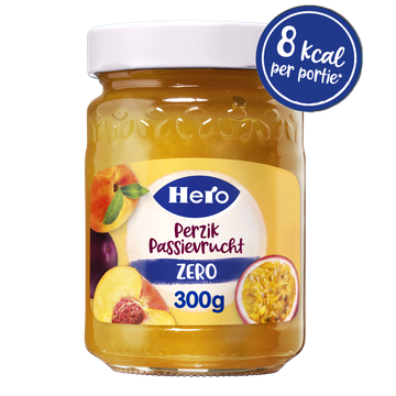 Hero Jam Perzik Passievrucht Zero 300g