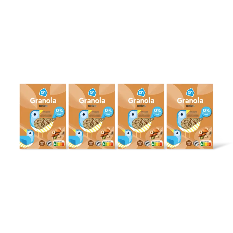 AH Granola noten 0% toegevoegd suiker 4-pck
