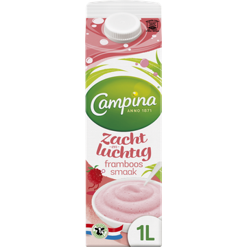 Campina Zacht en Luchtig Framboos Smaak 1 L