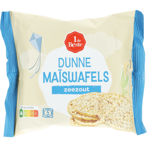 1 de Beste Dunne maiswafels zeezout 4x25gr