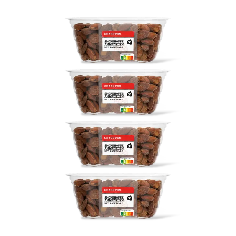 AH Amandelen met rooksmaak gezouten 4-pack