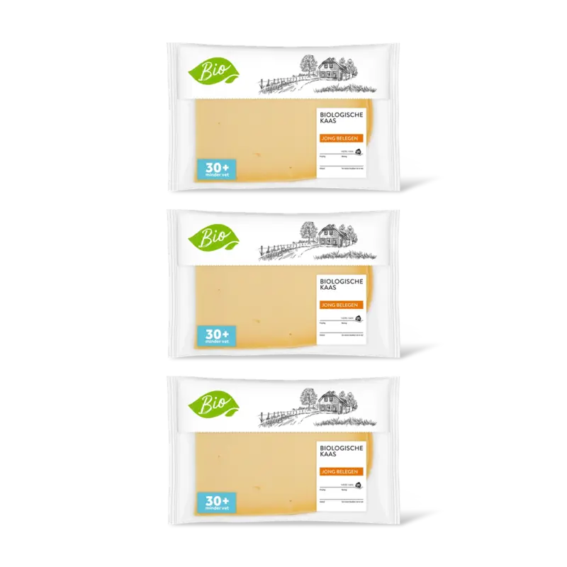 AH Biologisch Jong belegen 30+ plakken 3-pack