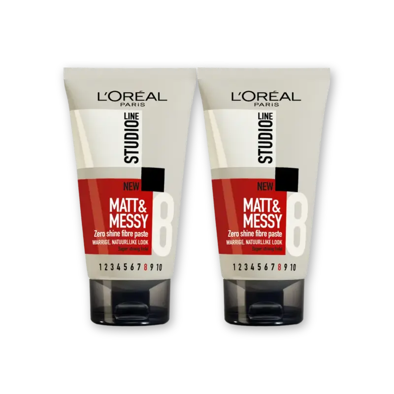 Studio Line Matt & Messy fibre paste 2-pack