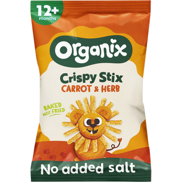 Organix Mais Knabbels Wortel 1+Jaar 60 g