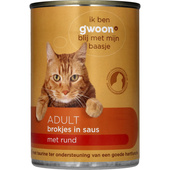 g'woon kattenvoer rund in saus