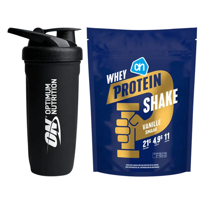 AH Whey Protein en shaker pakket