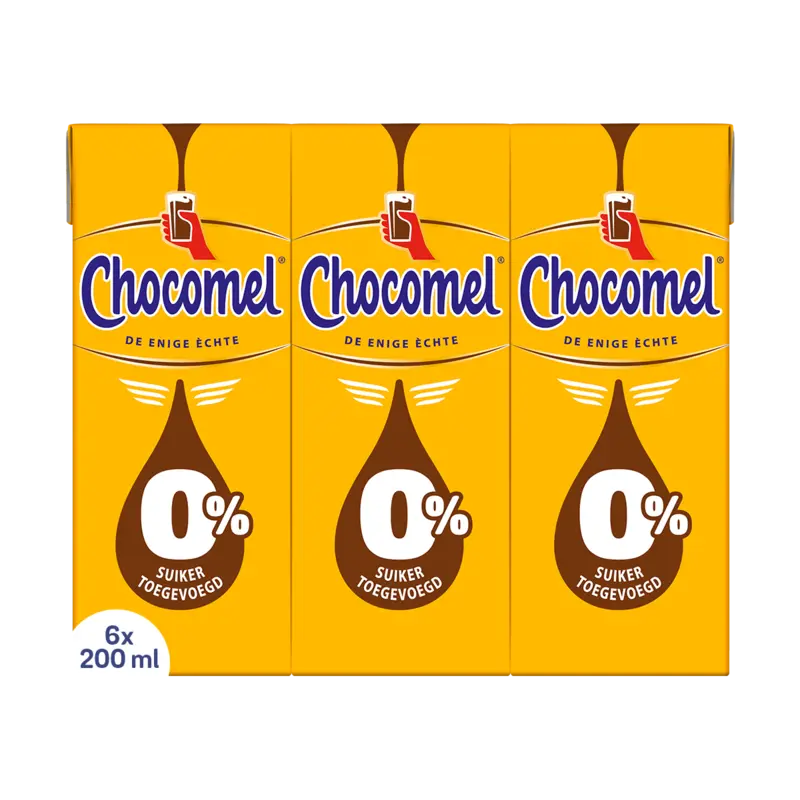 Chocomel 0% suiker toegevoegd 6-pack
