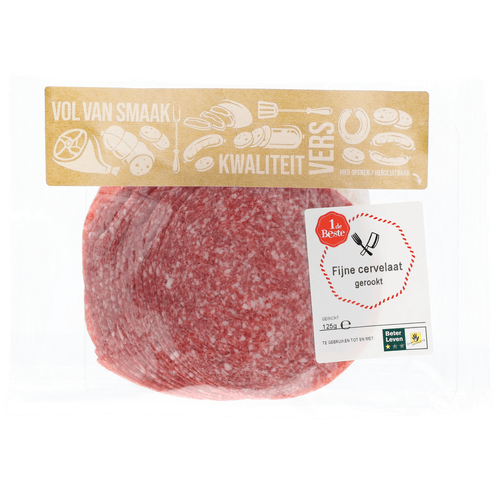 1 de Beste Fijne cervelaat gerookt