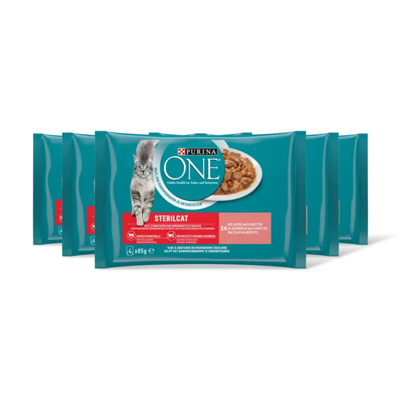 Purina ONE Sterilcat met zalm en wortels 5-pack
