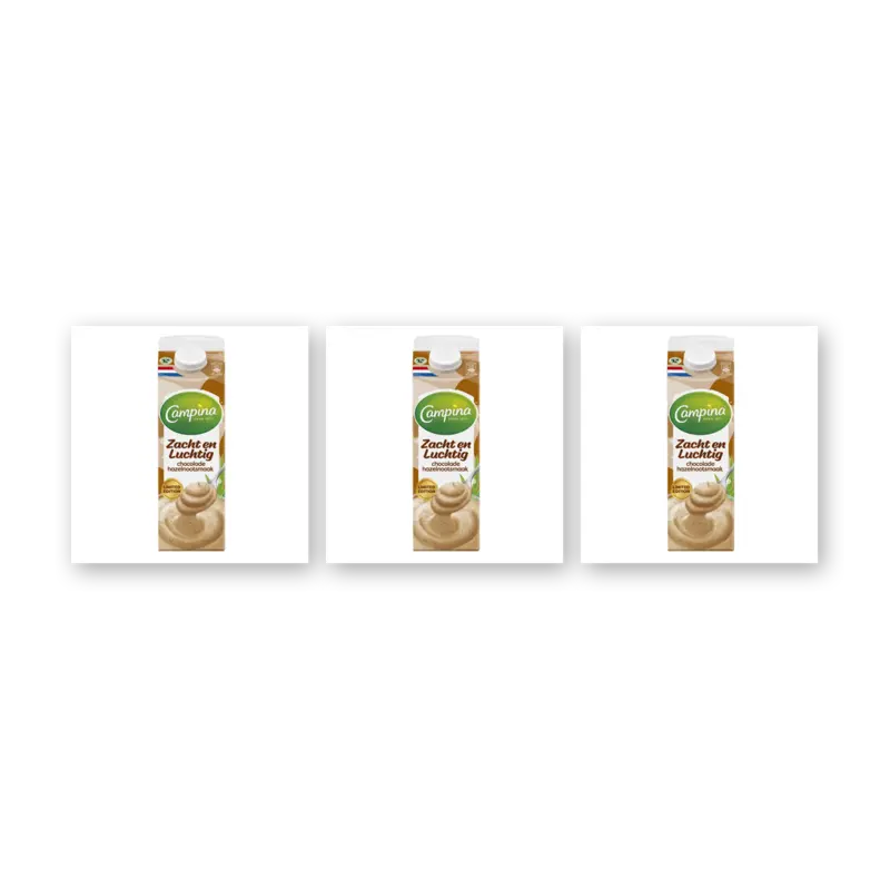 Campina Zacht en luchtig chocolade hzelnt 3-pack