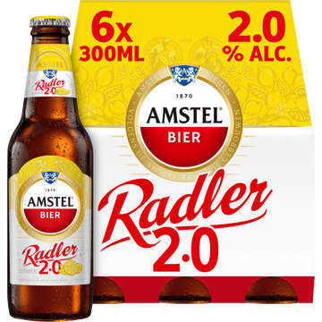 Amstel Radler Citroen Bier Fles 6 x 300ml