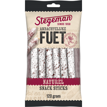 Stegeman Ambachtelijke Fuet Naturel Snack Sticks 120 g