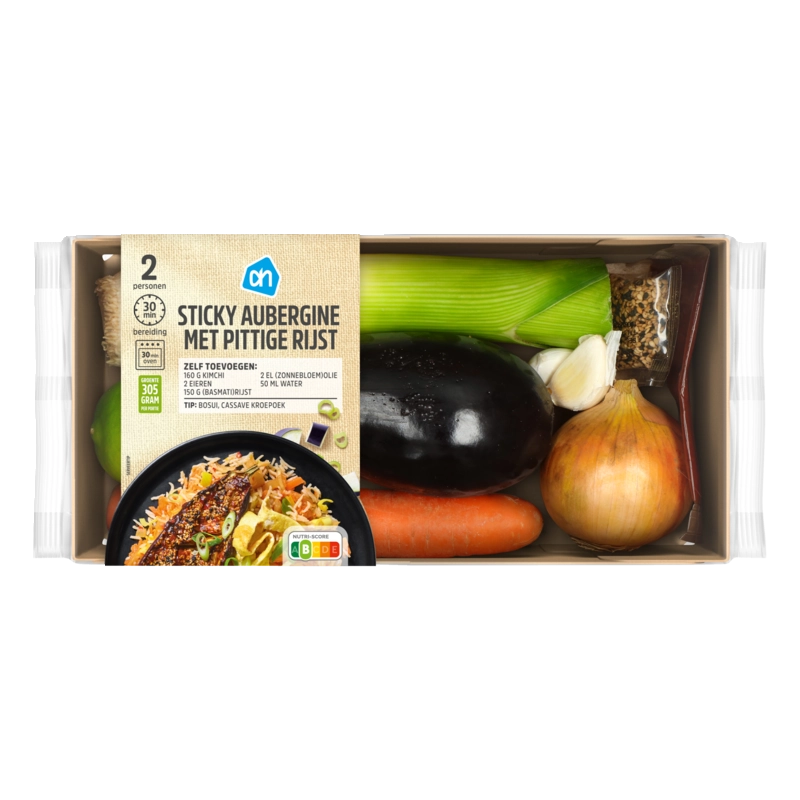AH Sticky aubergine met rijst verspakket
