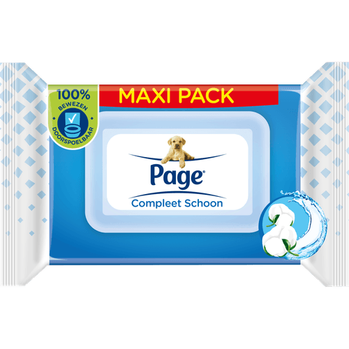 Page Vochtig toiletpapier compleet schoon maxi pack