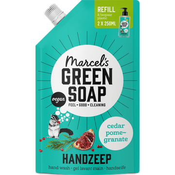 Marcel's Green Soap Handzeep Ceder & Granaatappel Navulling 500 ML