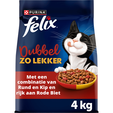 Felix Dubbel Zo Lekker met Kip, Rund en Rode Biet Kattenvoer 4kg