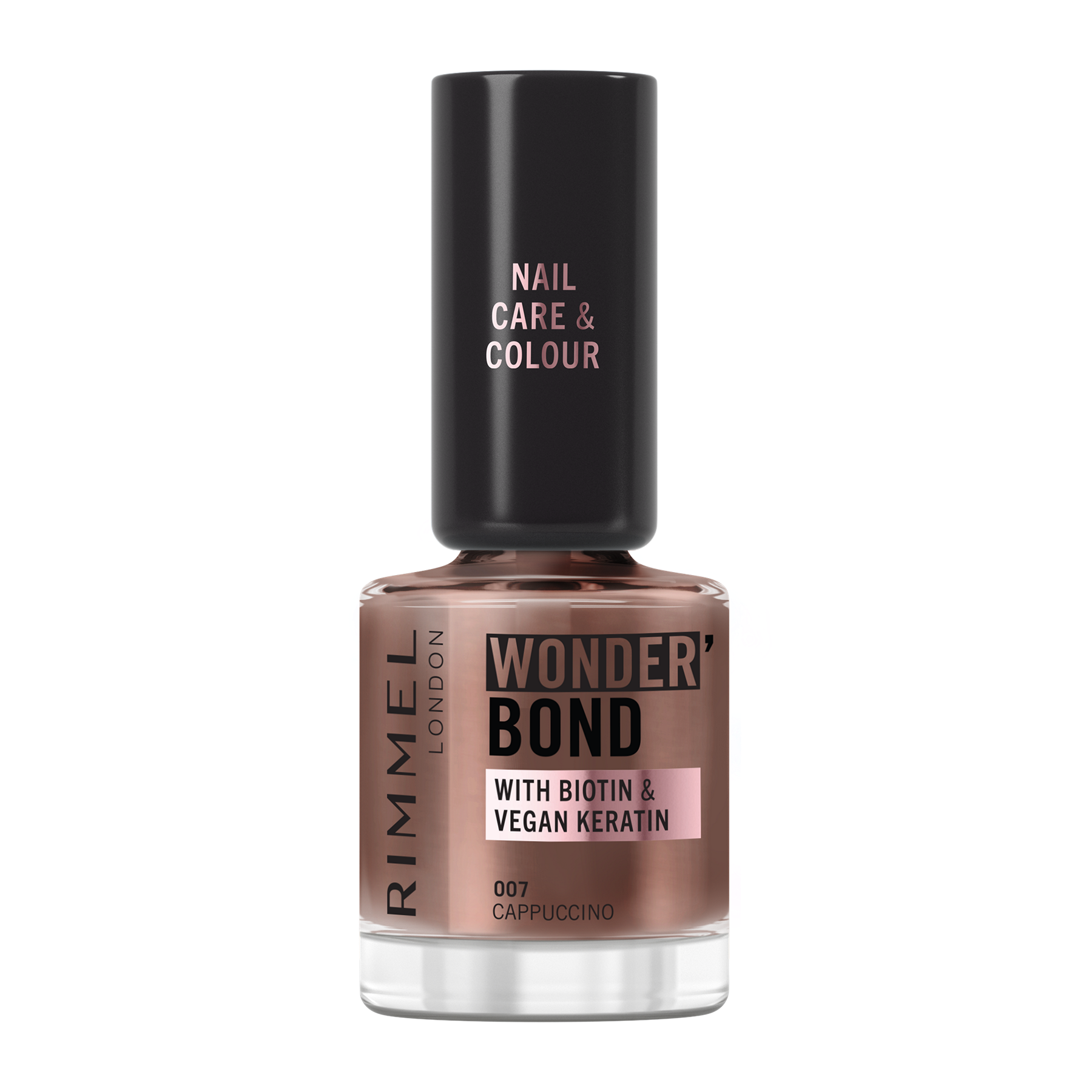 Rimmel Wonder'bond Care+Color Nail Polish 007 Cappuccino 12 ml