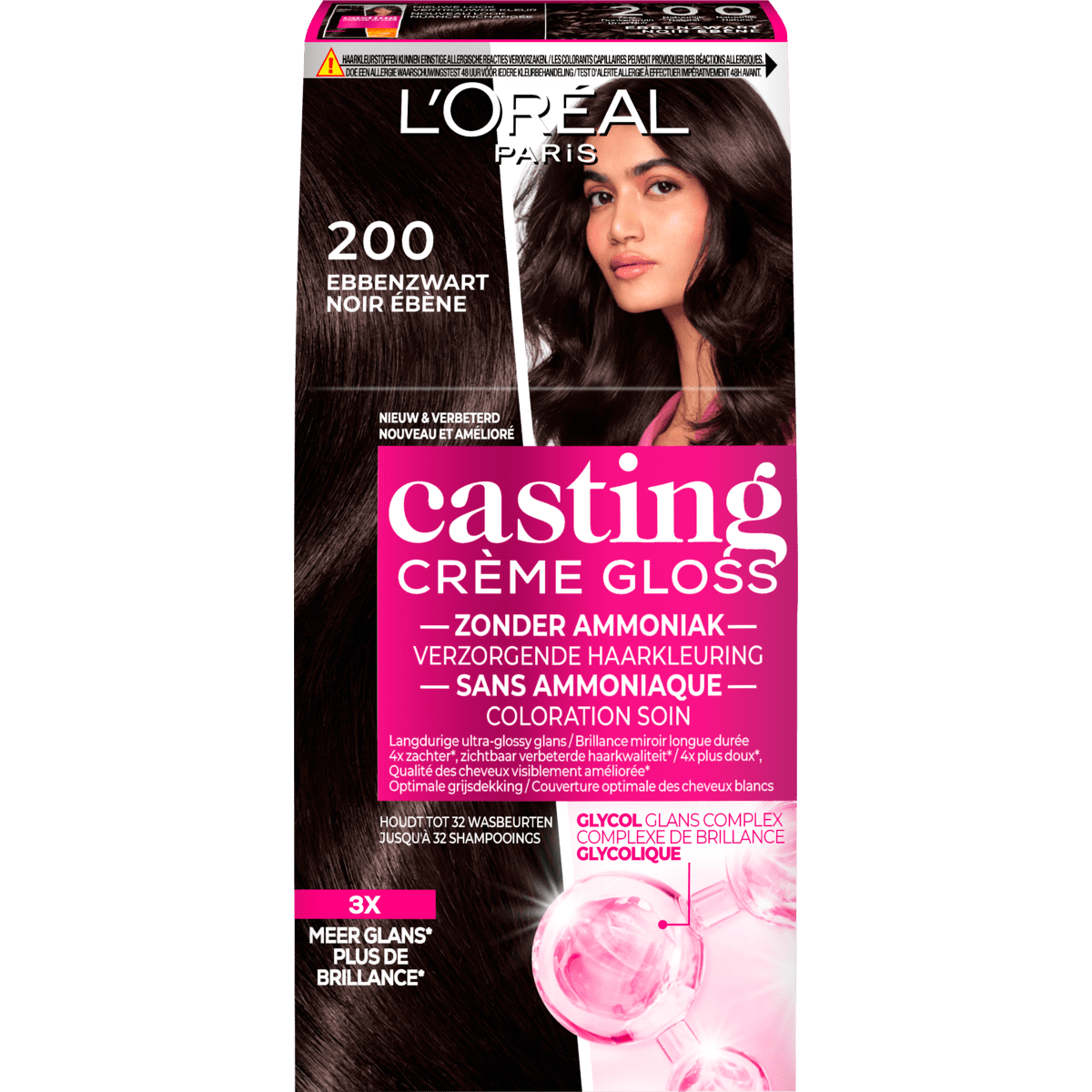 L'Oréal Paris Casting Crème Gloss Haarverf 200 Midnight Chocolate Zwart