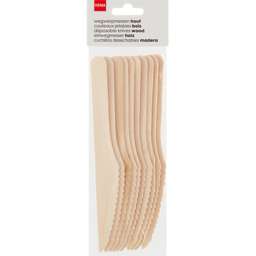 HEMA Messen Hout - 10 stuks