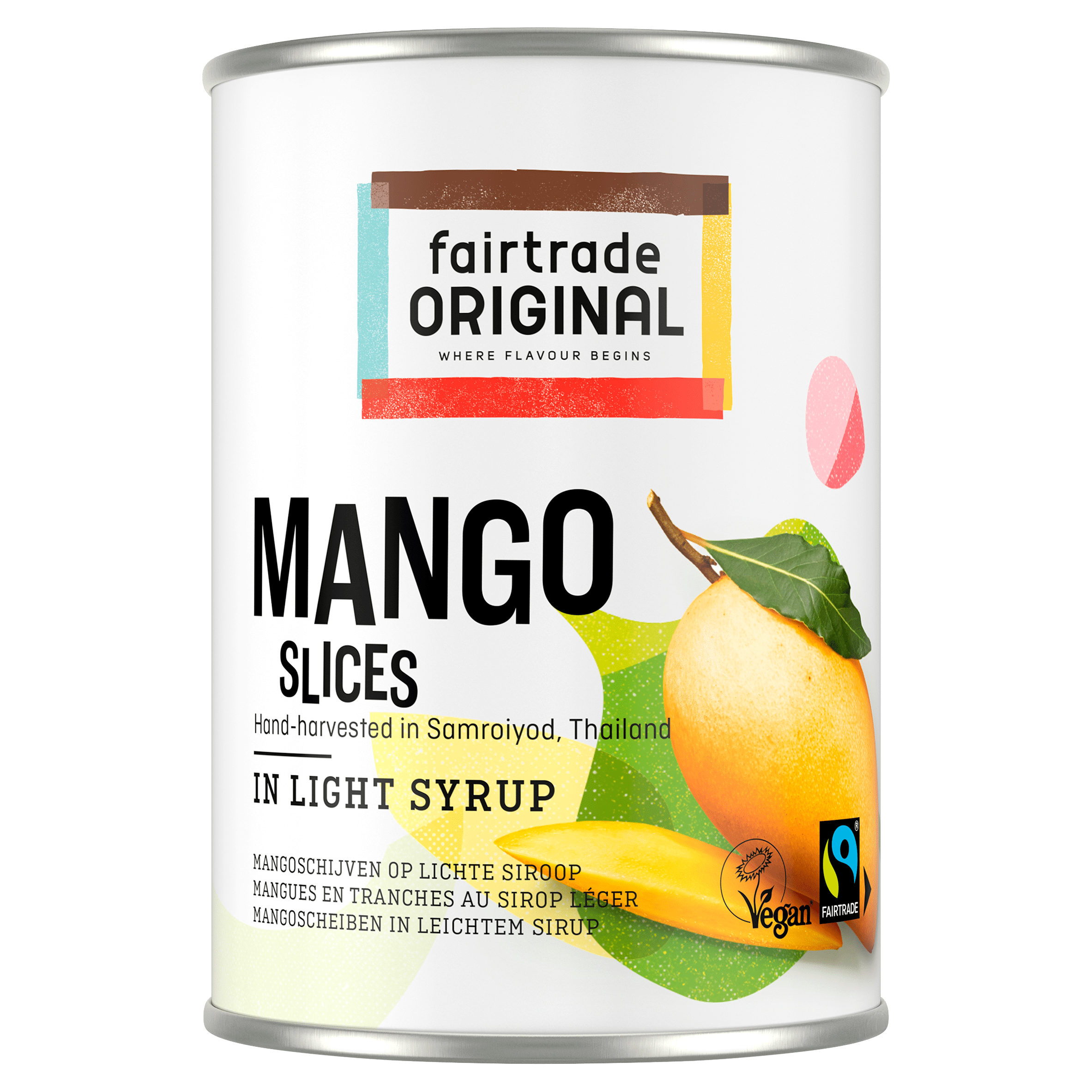 Fairtrade Original Mango slices in light syrup Fairtrade
