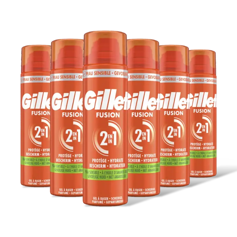 Gillette Fusion5 ultr gevoelig huid scheergel 6pk