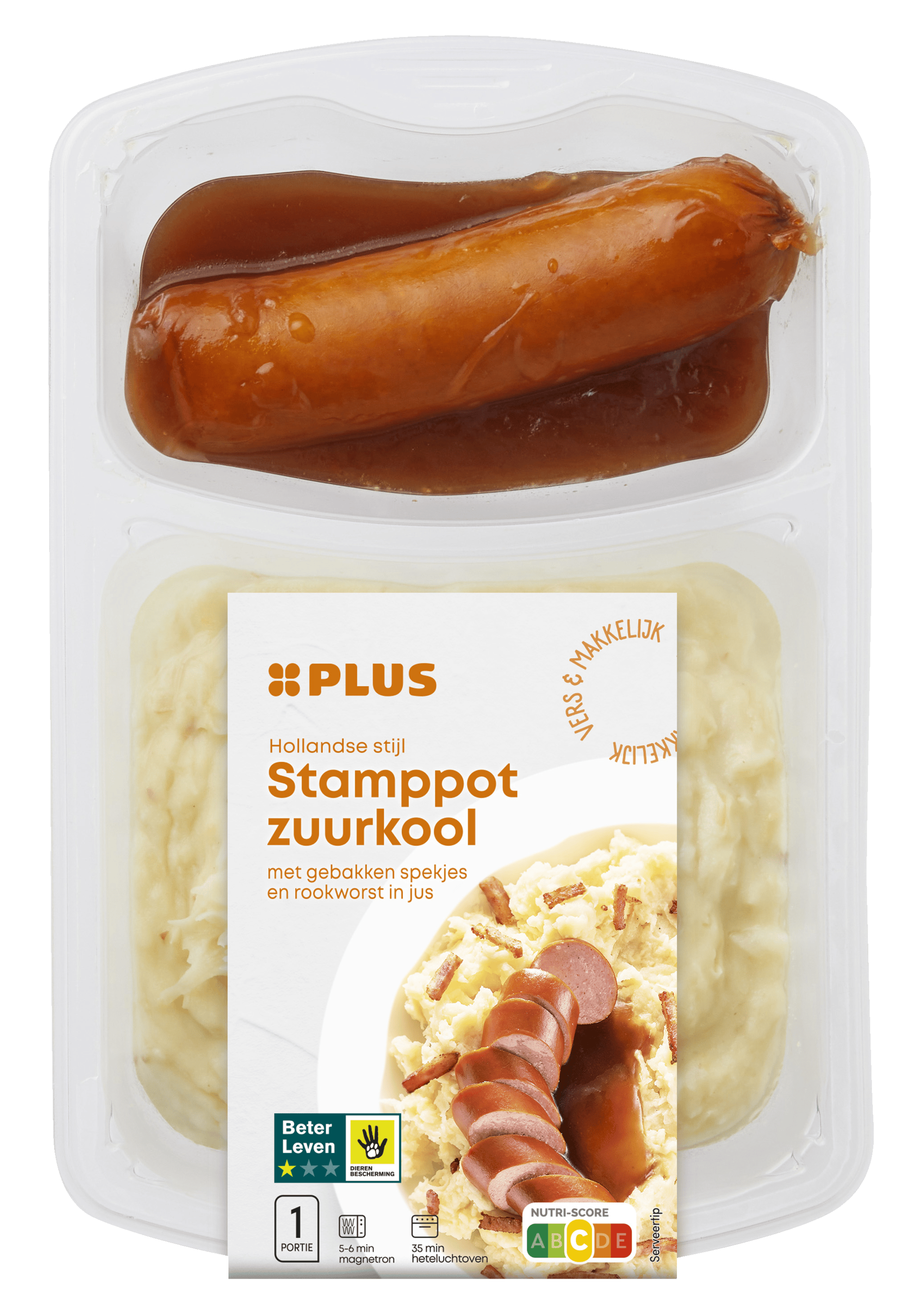 PLUS Stamppot zuurkool rookworst