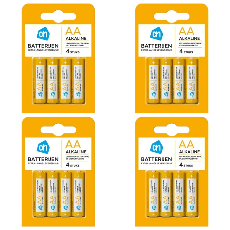 AH Alkaline AA batterijen 4-pack