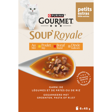 Gourmet Soup Royale met Kip, Rund, Kalkoen 6x45g