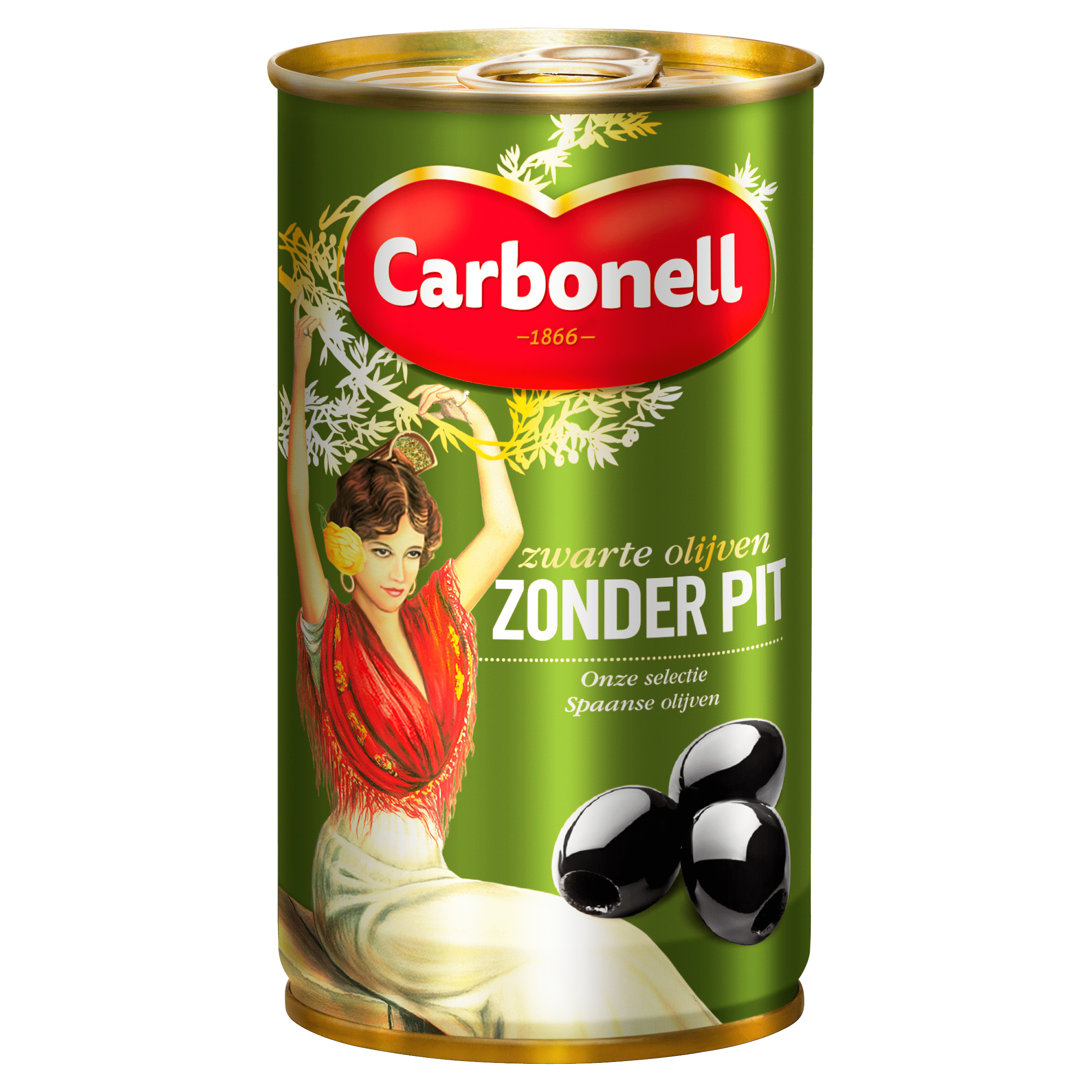 Carbonell Zwarte olijven zonder pit