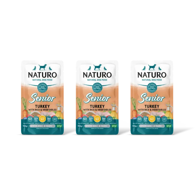 Naturo Senior turkey & rice 3-pack