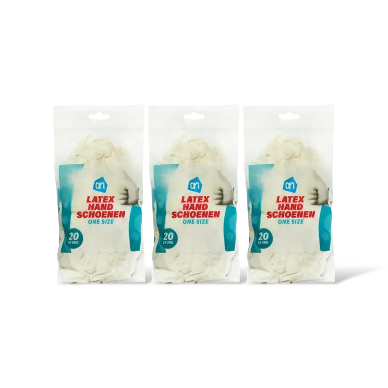 AH Latex handschoenen one size 3-pack