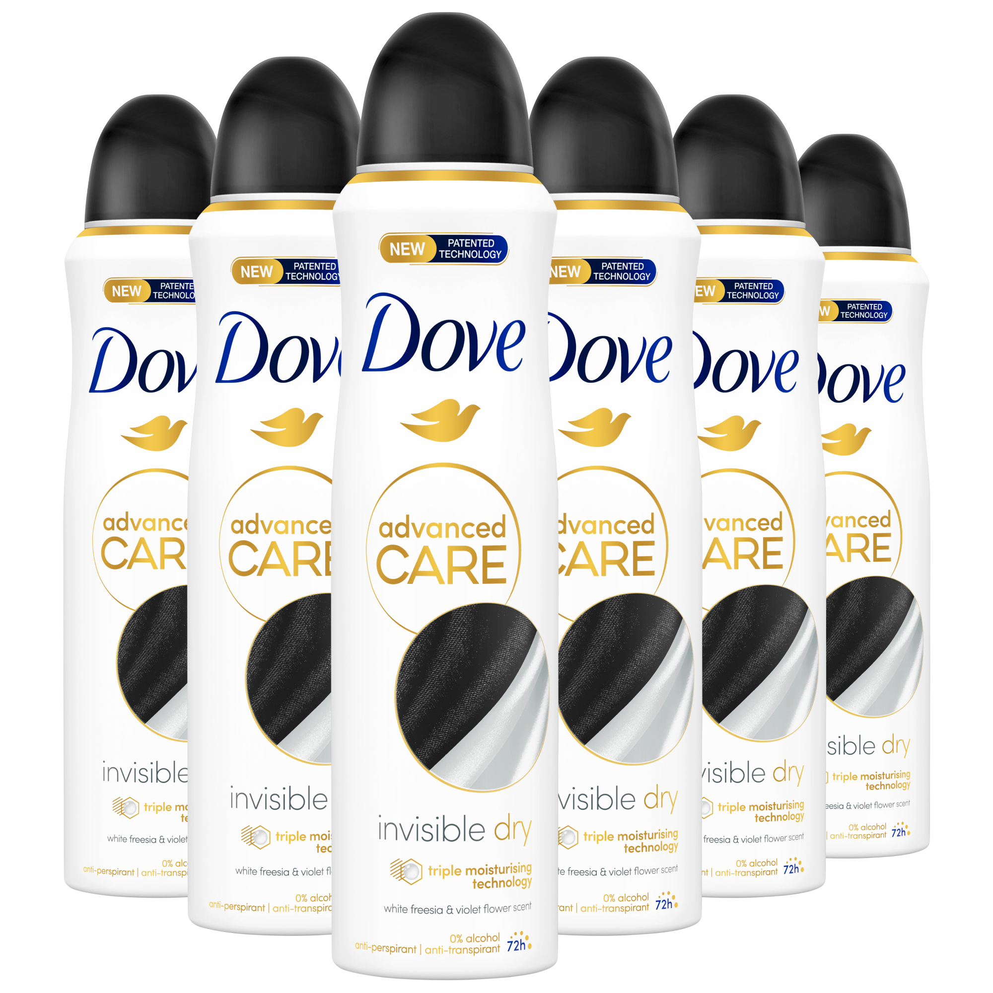 Dove Deodorant Spray Invisible Dry Anti-transpirant 150 ML Multipack 6 stuks