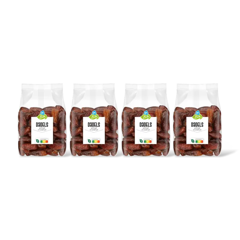 AH Biologisch Dadels gedroogd zonder pit 4-pack