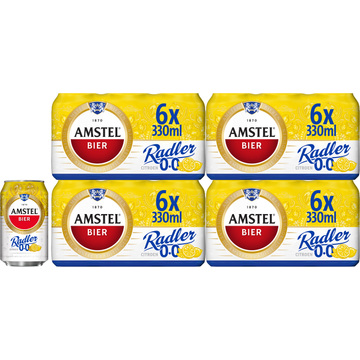 Amstel Radler Citroen 0.0 Bier Blik 4 x 6 x 330ml