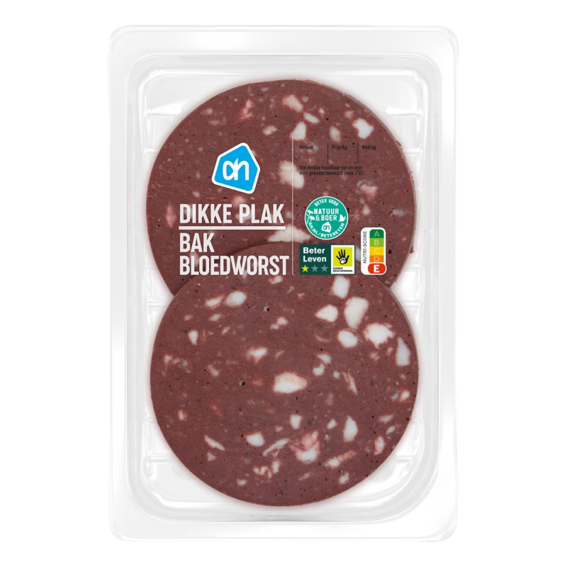 AH Bakbloedworst dikke plak