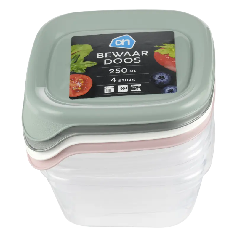 AH Bewaardoos 0.25ltr vierkant