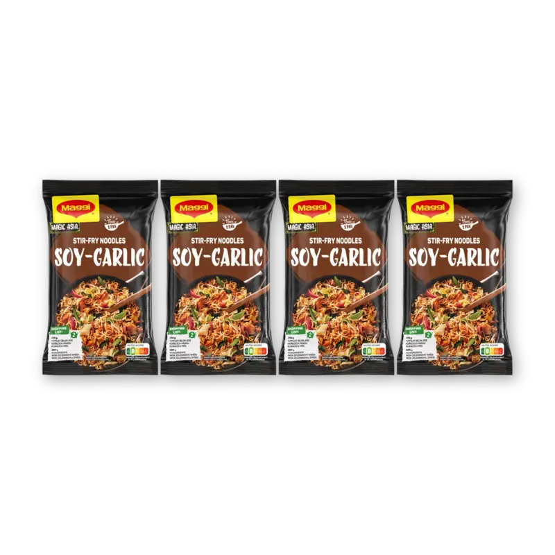 Maggi Stir-fry noodles soy garlic 4-pack