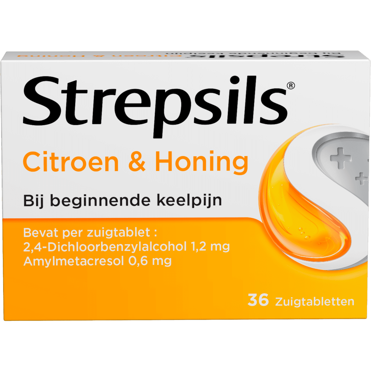 Strepsils Citroen & Honing Zuigtabletten 36 Stuks
