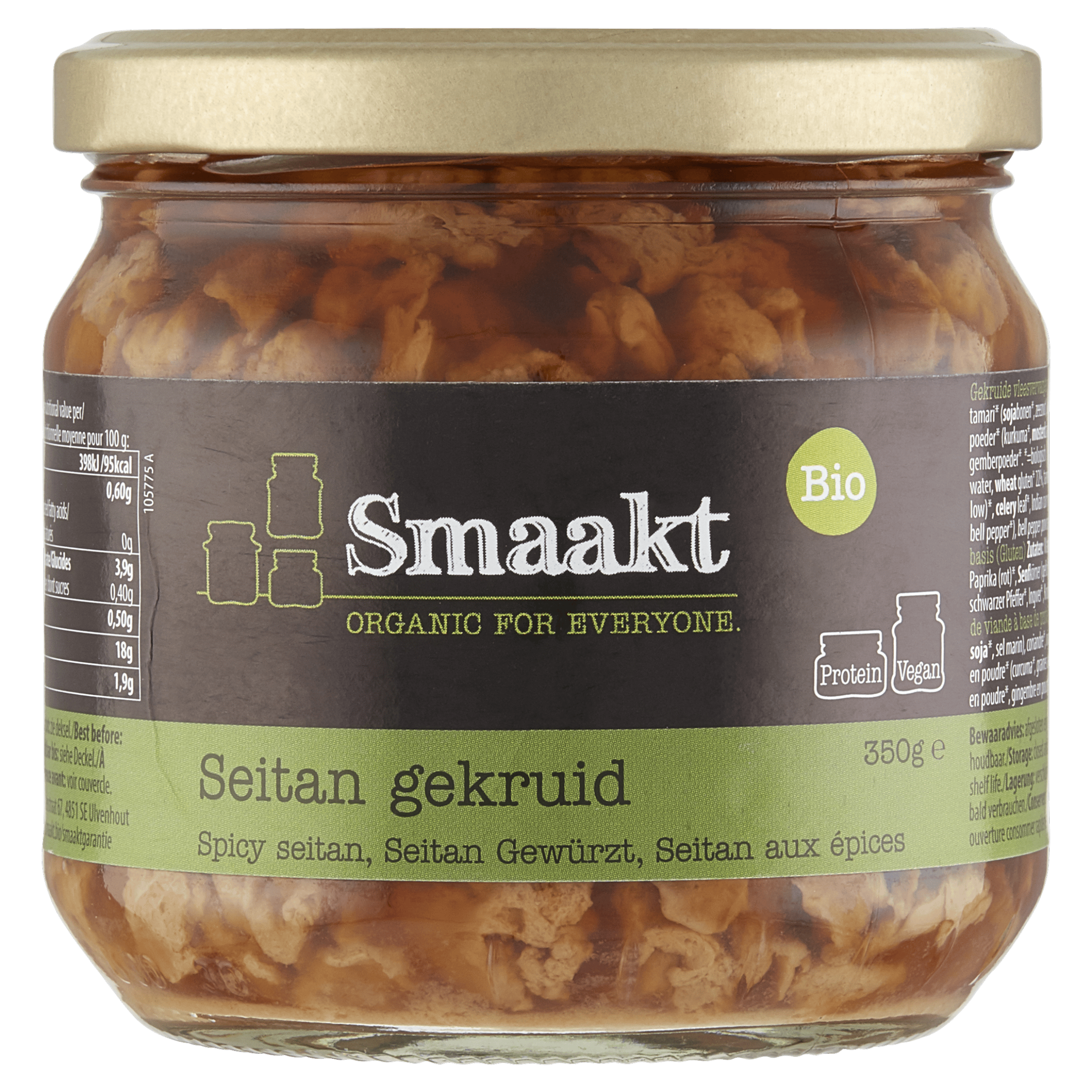Smaakt Seitan gekruid