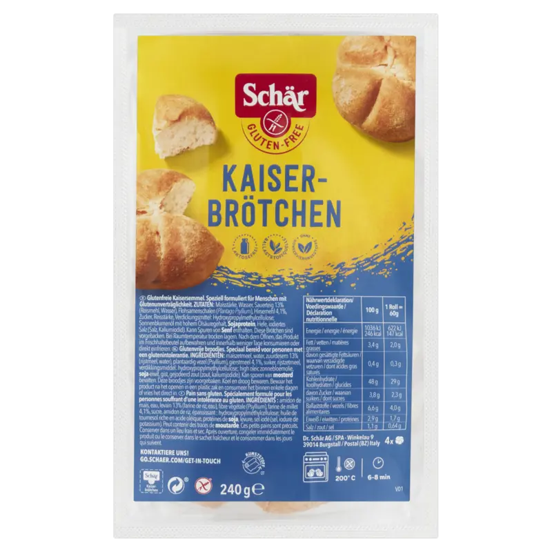 Schär Kaiser brötchen glutenvrij