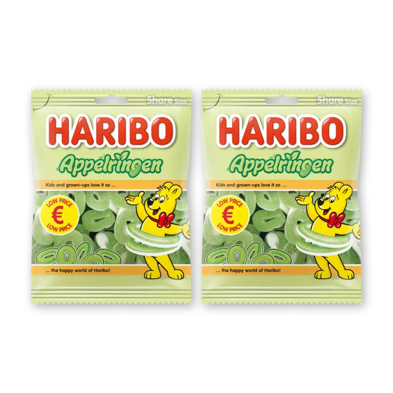 Haribo Appelringen zuur 2-pack