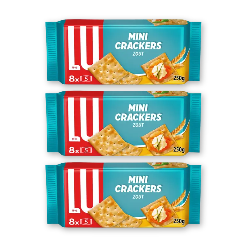 LU Mini crackers zout 3-pack